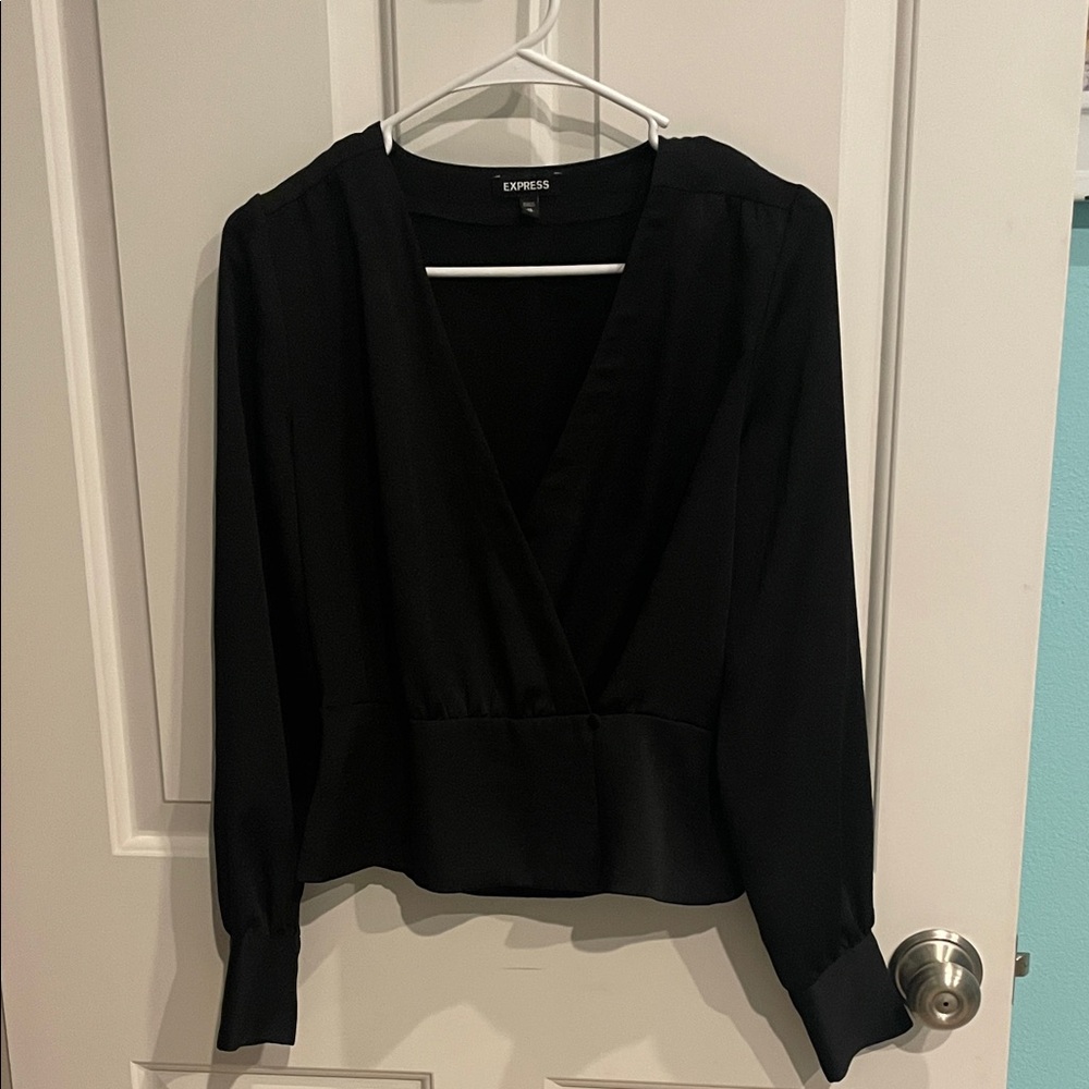 Express Women's Elegant Black Blouse